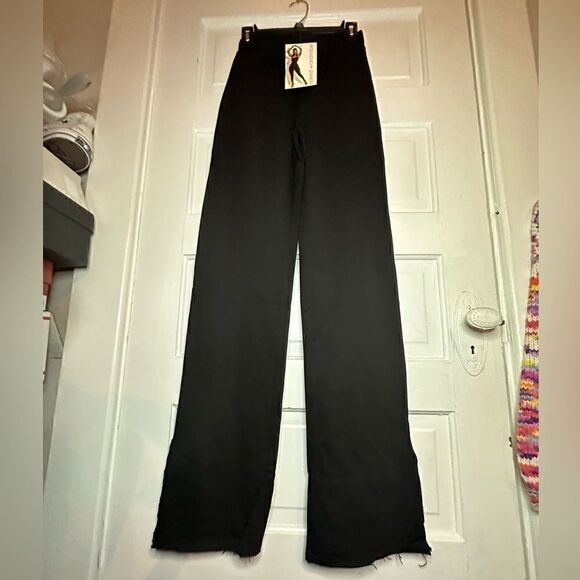 NWTs naked wardrobe Flared Leggings w/ Raw Hem - Picture 6 of 9
